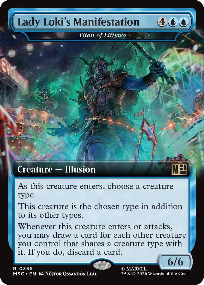 Lady Lokis Manifestation Titan of Littjara Extended Art 335 (Commander: Marvel Super Heroes) 