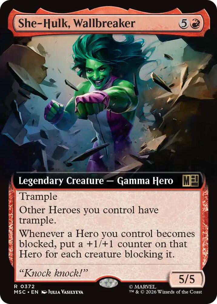 She Hulk Wallbreaker Extended Art 372 (Commander: Marvel Super Heroes) 