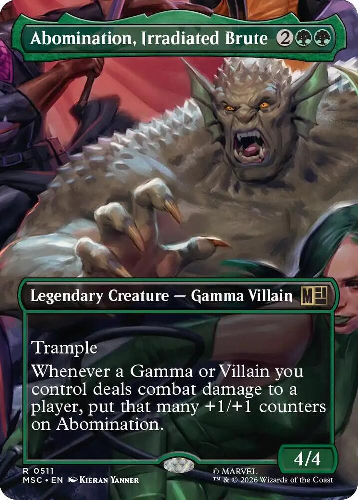 Abomination Irradiated Brute Borderless 511 (Commander: Marvel Super Heroes) 
