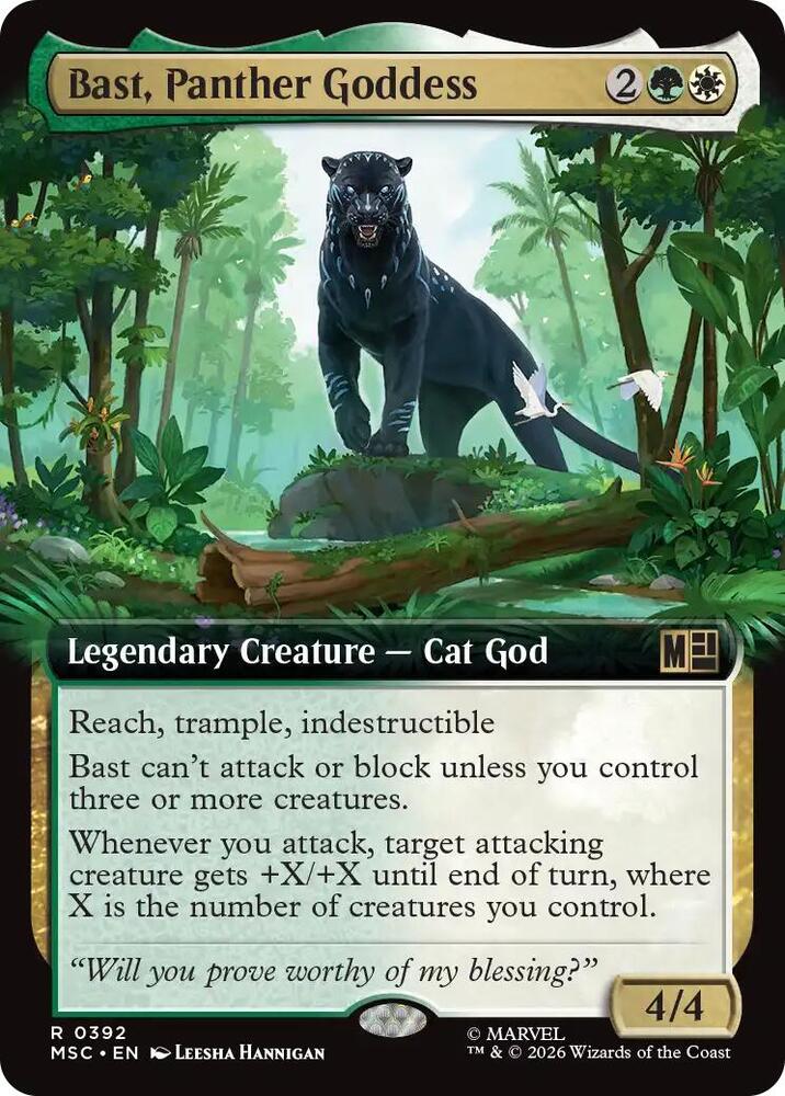 Bast, Panther Goddess 392 (Commander: Marvel Super Heroes)  - Extended Art 