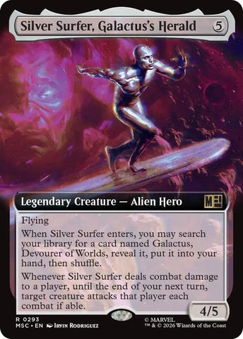 Silver Surfer Galactuss Herald Extended Art 293 (Commander: Marvel Super Heroes)  - Extended Art