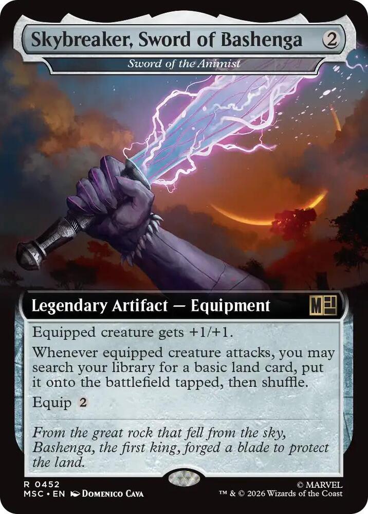 Skybreaker Sword of Bashenga Sword of the Animist Extended Art 452 (Commander: Marvel Super Heroes)  - Extended Art