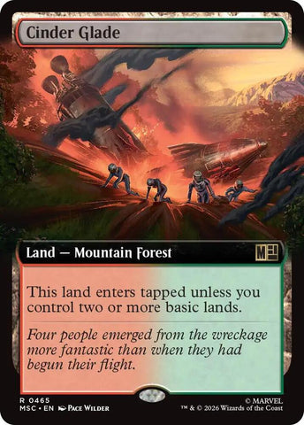 Cinder Glade Extended Art 465 (Commander: Marvel Super Heroes) 