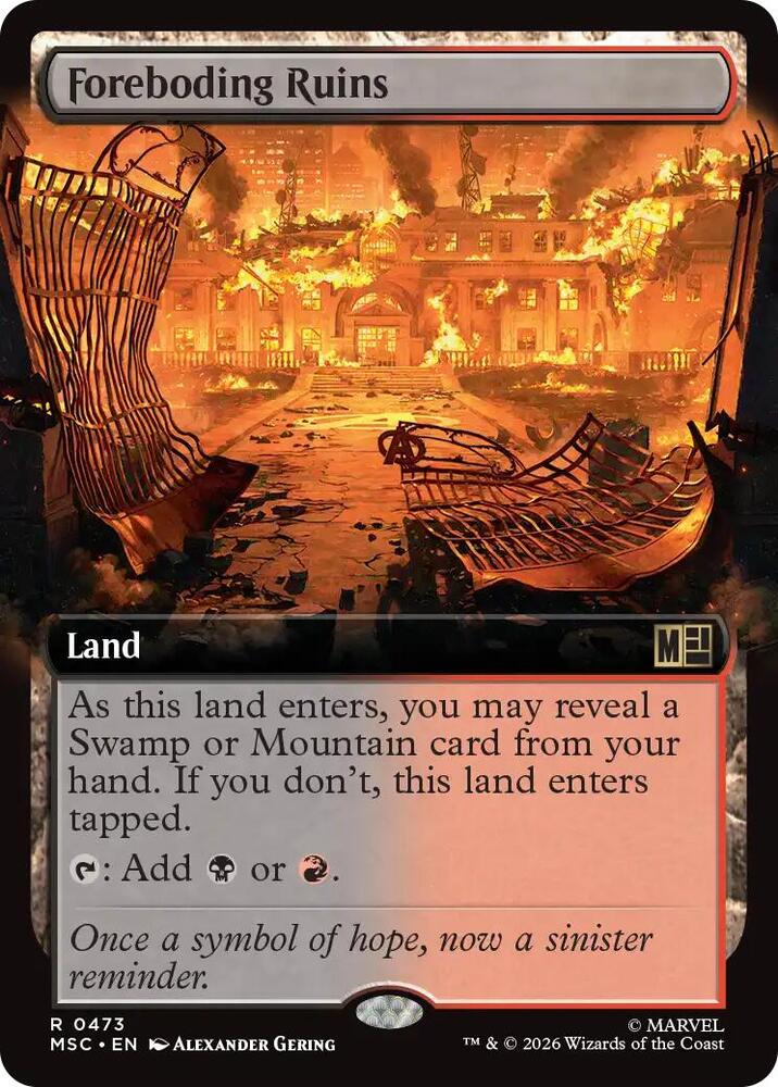 Foreboding Ruins Extended Art 473 (Commander: Marvel Super Heroes) 