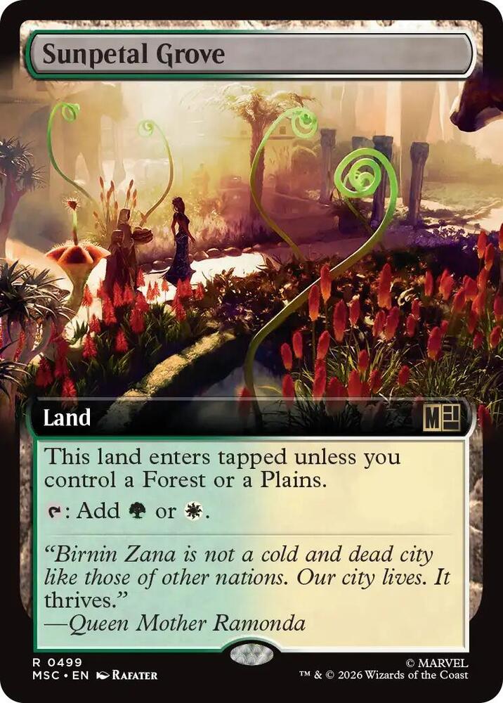 Sunpetal Grove Extended Art 499 (Commander: Marvel Super Heroes)  - Extended Art