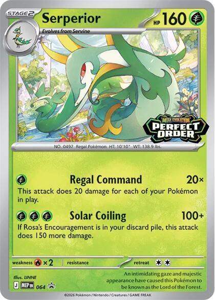Serperior - Perfect Order Stamped 064 (ME: Mega Evolution Promo)  - Holofoil