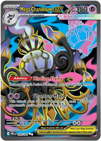 Mega Chandelure ex 099/084 (ME05: Pitch Black)  - Holofoil