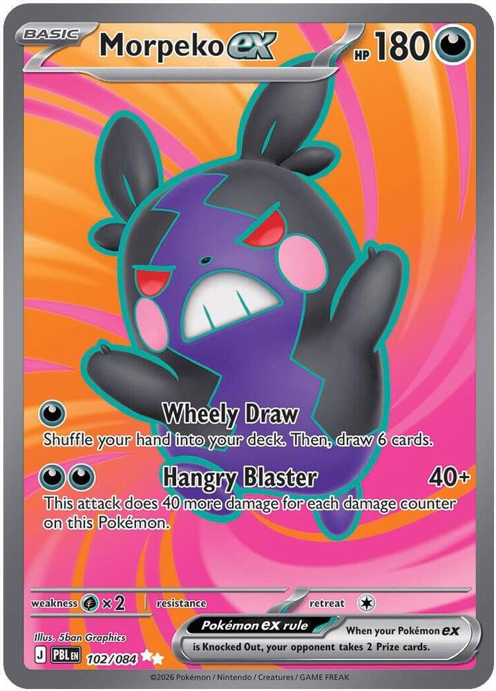 Morpeko ex 102/084 (ME05: Pitch Black)  - Holofoil