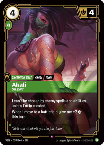 Akali - Silent 038/166 (Vendetta)  - Foil