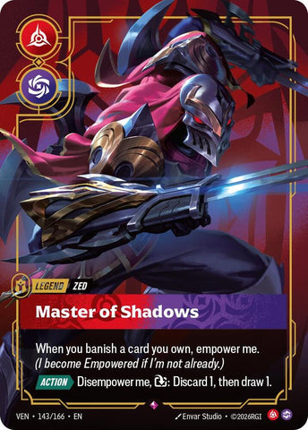 Zed - Master of Shadows 143/166 (Vendetta)  - Foil