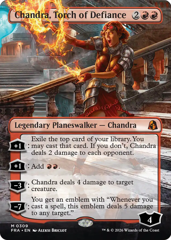 Chandra, Torch of Defiance 309 (Reality Fracture)  - Borderless Foil