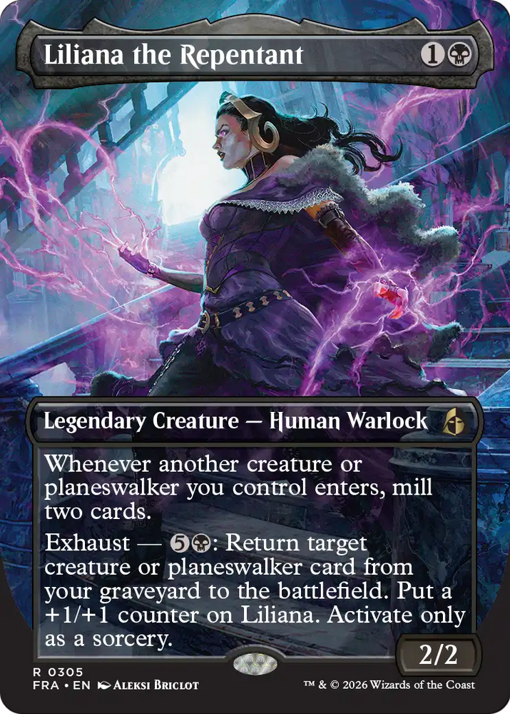 Liliana the Repentant 305 (Reality Fracture)  - Borderless Foil