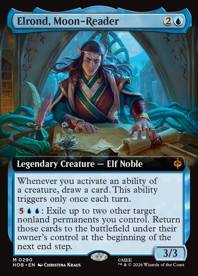 Elrond, Moon-Reader 290 (The Hobbit)  - Extended Art Foil