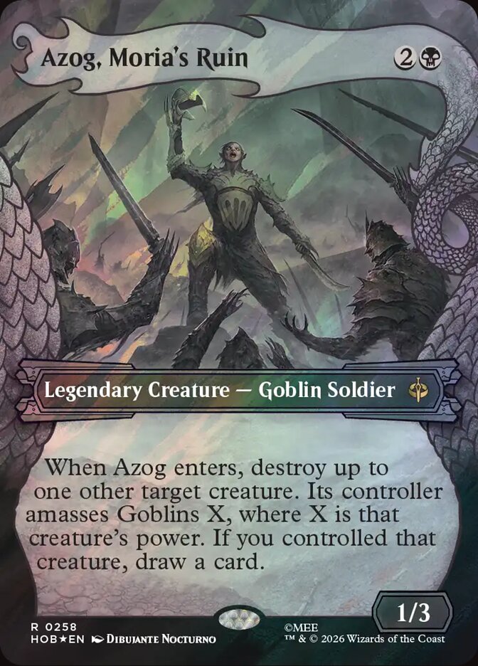 Azog, Moria's Ruin 258 (The Hobbit)  - Showcase Surge Foil