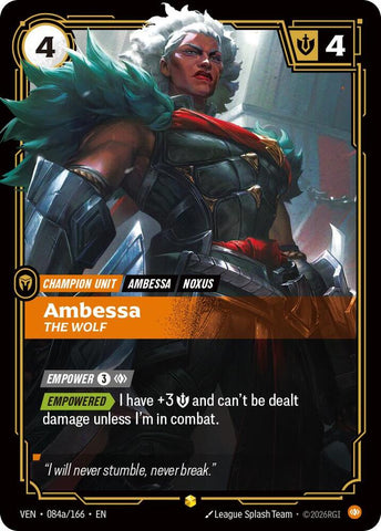 Ambessa The Wolf Alternate Art 084a/166 (Vendetta)  - Foil