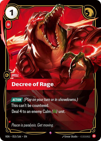 Decree of Rage 015/166 (Vendetta)  - Foil