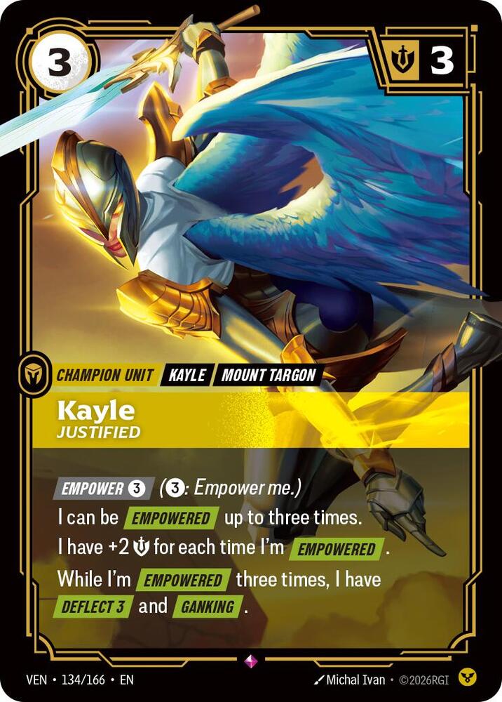 Kayle Justified 134/166 (Vendetta)  - Foil