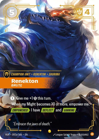 Renekton Brute Alternate Art 092a/166 (Vendetta)  - Foil