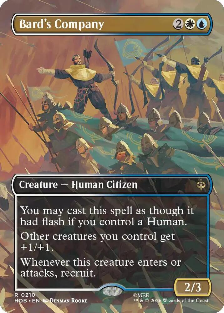 Bard's Company 210 (The Hobbit)  - Borderless Foil