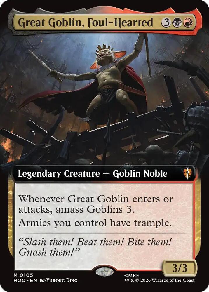 Great Goblin, Foul-Hearted 105 (The Hobbit: Eternal-Legal)  - Extended Art