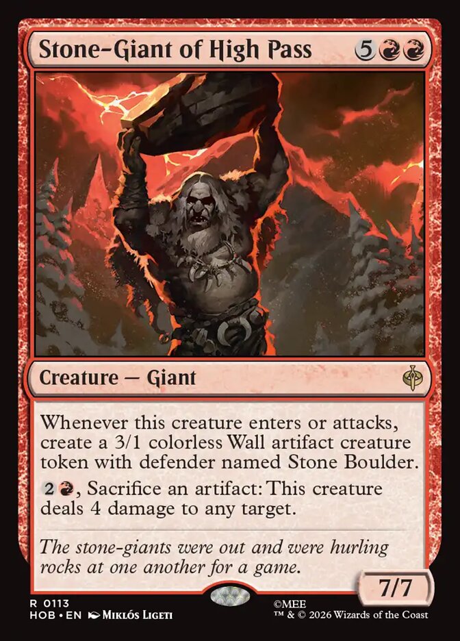 Stone-Giant of High Pass 113 (The Hobbit)  - Foil
