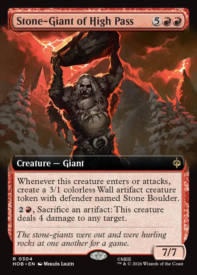 Stone-Giant of High Pass 304 (The Hobbit)  - Extended Art Foil