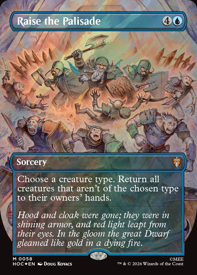 Raise the Palisade 58 (The Hobbit: Eternal-Legal)  - Borderless Surge Foil