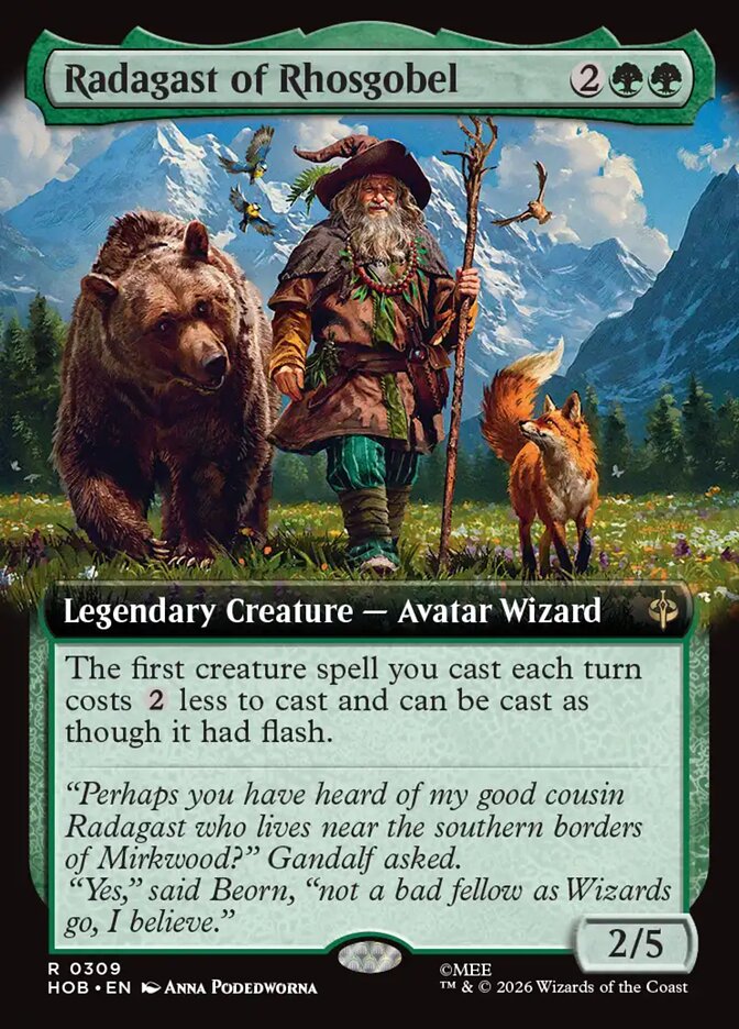 Radagast of Rhosgobel 309 (The Hobbit)  - Extended Art Foil
