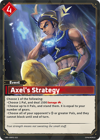 Axel's Strategy EBP01-023 (Booster Pack "Dawn of Palpagos")  - Holofoil