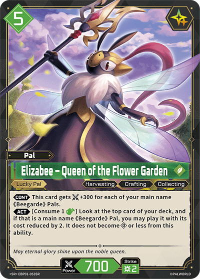 Elizabee – Queen of the Flower Garden EBP01-053SR (Booster Pack "Dawn of Palpagos")  - Holofoil