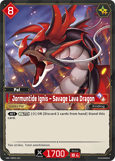 Jormuntide Ignis – Savage Lava Dragon EBP01-001 (Booster Pack "Dawn of Palpagos")  - Holofoil