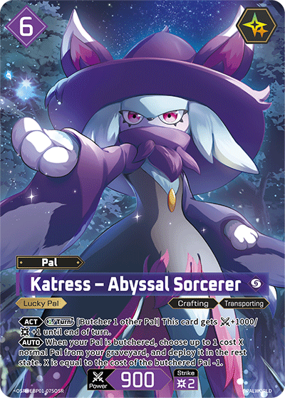 Katress – Abyssal Sorcerer EBP01-075OSR (Booster Pack "Dawn of Palpagos")  - Holo