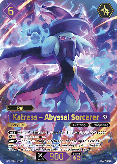 Katress – Abyssal Sorcerer EBP01-075SP (Booster Pack "Dawn of Palpagos")  - Holo
