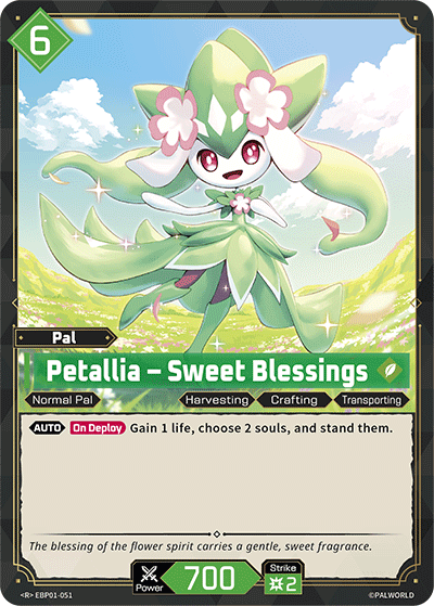 Petallia – Sweet Blessings EBP01-051 (Booster Pack "Dawn of Palpagos") 