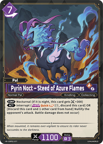 Pyrin Noct – Steed of Azure Flames EBP01-077 (Booster Pack "Dawn of Palpagos") 