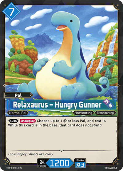 Relaxaurus – Hungry Gunner EBP01-026 (Booster Pack "Dawn of Palpagos")  - Holofoil