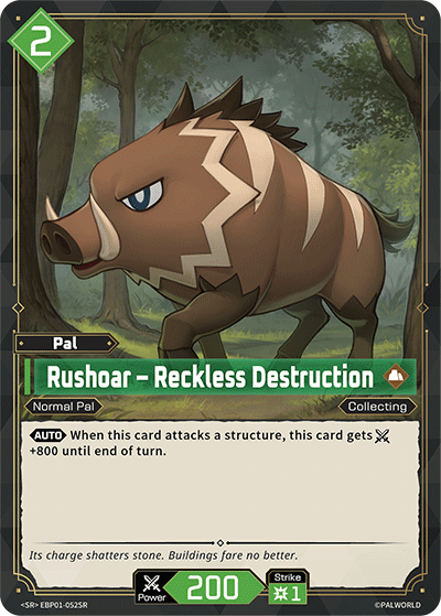 Rushoar – Reckless Destruction EBP01-052SR (Booster Pack "Dawn of Palpagos")  - Holofoil