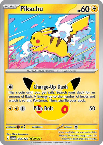 Pikachu 042/128 (ME: 30th Celebration)  - Holofoil