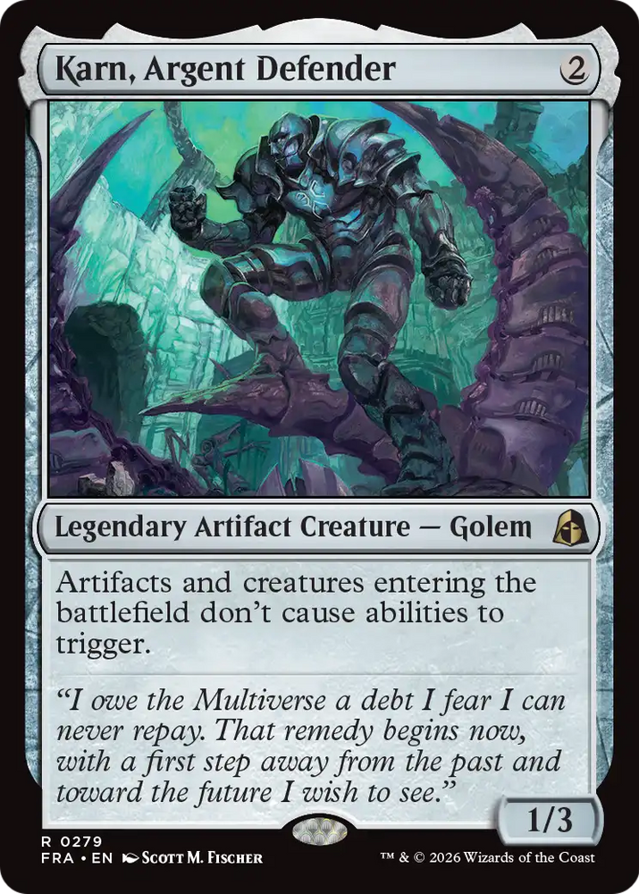 Karn, Argent Defender 279 (Reality Fracture)  - Foil