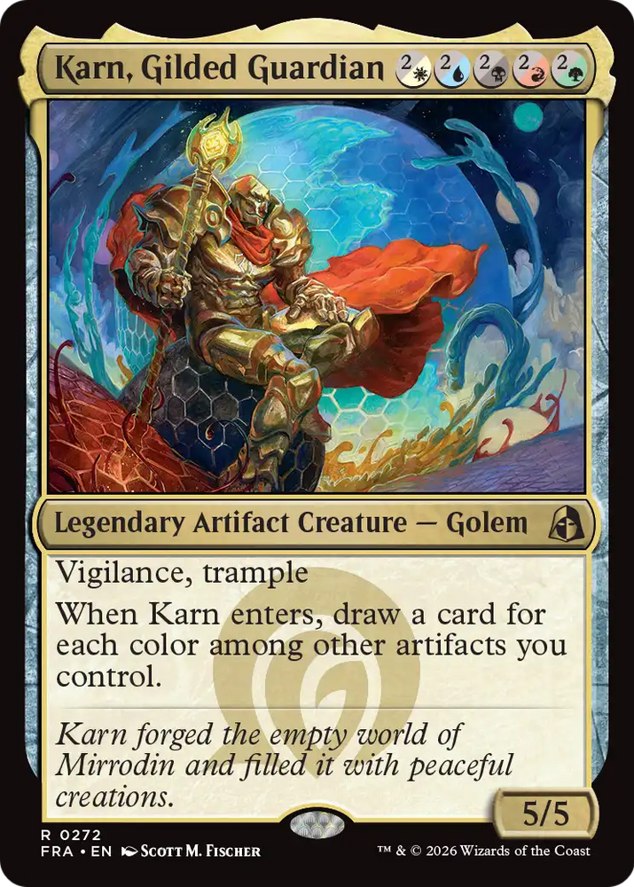 Karn, Gilded Guardian 272 (Reality Fracture)  - Foil