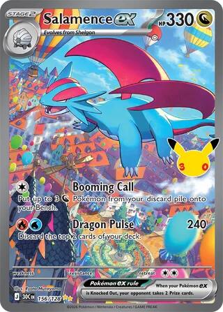 Salamence ex 156/128 (ME: 30th Celebration)  - Holofoil