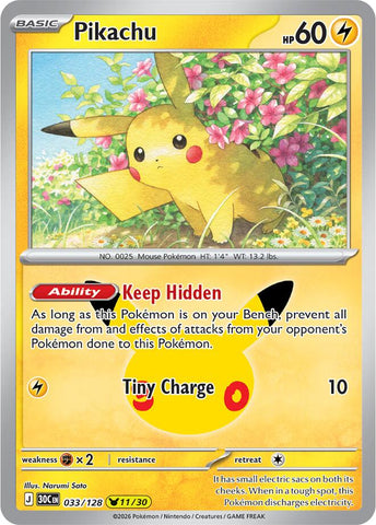 Pikachu 033/128 (ME: 30th Celebration)  - Holofoil