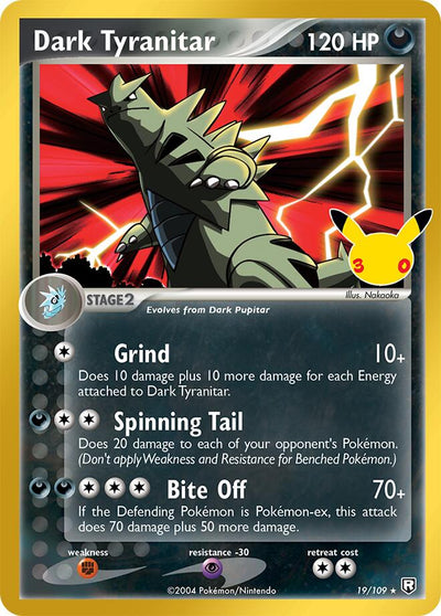 Dark Tyranitar 19/109 (ME: 30th Celebration Classic Collection)  - Holofoil