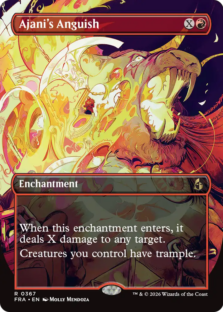 Ajani's Anguish 367 (Reality Fracture)  - Borderless Foil