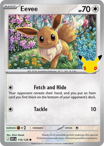 Eevee 116/128 (ME: 30th Celebration)  - Holofoil