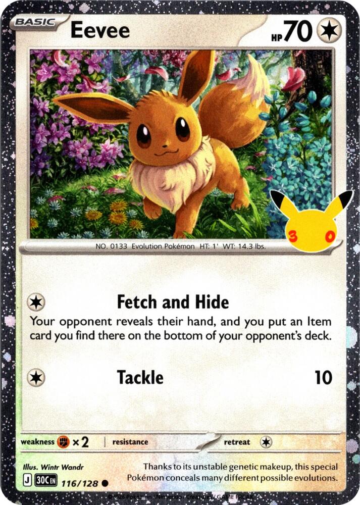 Eevee 116/128 (Blister Exclusives)  - Cosmo Holofoil