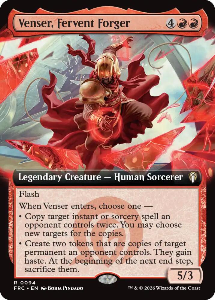 Venser, Fervent Forger 94 (Commander: Reality Fracture)  - Extended Art