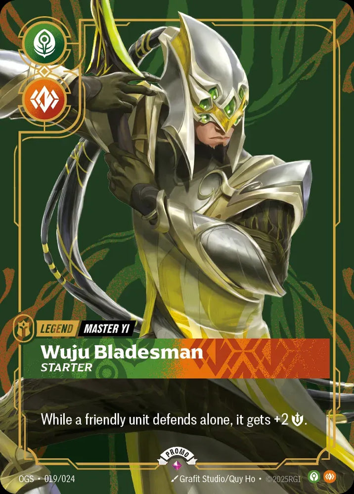 Master Yi - Wuju Bladesman 019/024 (Riftbound Organized Play Promotional Cards)  - Foil