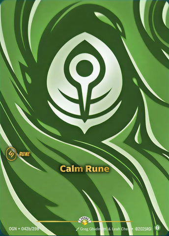 Calm Rune 042b/298 (Riftbound Organized Play Promotional Cards)  - Foil