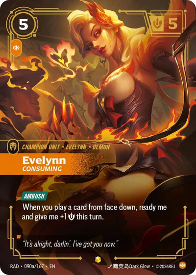 Evelynn Consuming Alternate Art 090a/167 (Radiance)  - Foil